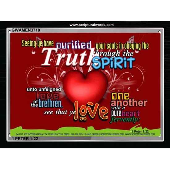 LOVE ONE ANOTHER   Custom Framed Inspiration Bible Verse   (GWAMEN3710)   