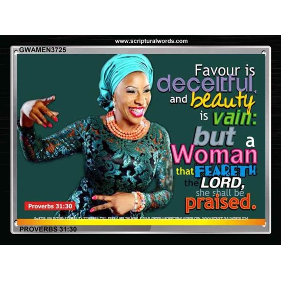 VAIN BEAUTY   Custom Framed Bible Verse   (GWAMEN3725)   