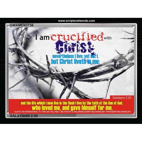 CRUCIFIED WITH CHRIST   Inspirational Bible Verse Framed   (GWAMEN3730)   