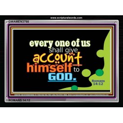 YOU SHALL GIVE ACCOUNT   Frame Scriptural Dcor   (GWAMEN3798)   