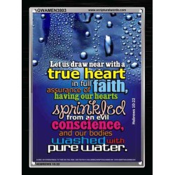 TRUE HEART   Large Frame Scriptural Wall Art   (GWAMEN3803)   "25X33"