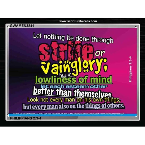 VAIN GLORY   Contemporary Christian Wall Art   (GWAMEN3841)   