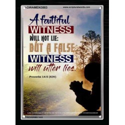A FAITHFUL WITNESS   Encouraging Bible Verse Frame   (GWAMEN3883)   
