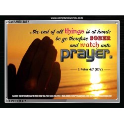 WATCH AND PRAY   Christian Wall Art Poster   (GWAMEN3887)   "33X25"