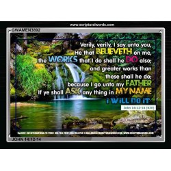 HE THAT BELIEVETH ON ME   Bible Verses to Encourage  frame   (GWAMEN3892)   