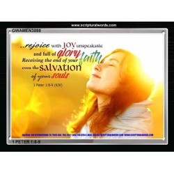 JOY UNSPEAKABLE   contemporary Christian Art Frame   (GWAMEN3898)   