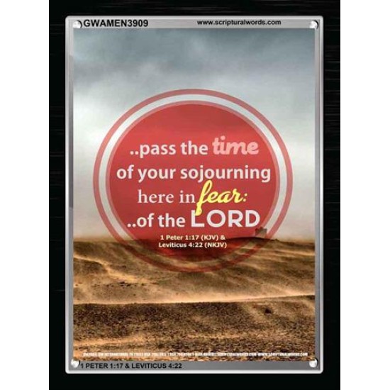 THE TIME OF YOUR SOJOURNING   Frame Bible Verse   (GWAMEN3909)   