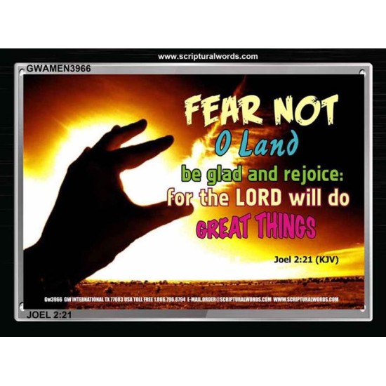 FEAR NOT   Acrylic Glass Framed Bible Verse   (GWAMEN3966)   