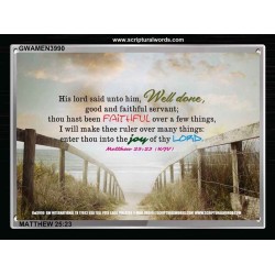 GOOD AND FAITHFUL SERVANT   Framed Children Room Wall Decoration   (GWAMEN3990)   