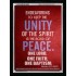 UNITY OF THE SPIRIT   Acrylic Glass Frame Scripture Art   (GWAMEN3995)   "25X33"