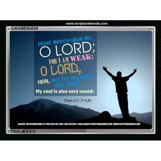 HEAL ME O LORD   Christian Frame Wall Art   (GWAMEN4039)   