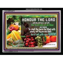 HONOUR THE LORD   Frame Large Wall Art   (GWAMEN4071)   