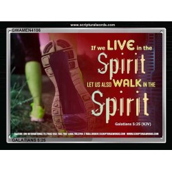 LIVE IN THE SPIRIT   Framed Scriptural Dcor   (GWAMEN4106)   