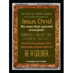 BE A SOLDIER   Large Frame Scripture Wall Art   (GWAMEN4159)   
