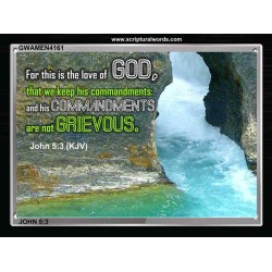 KEEP HIS COMMANDMENTS   Framed Interior Wall Decoration   (GWAMEN4161)   