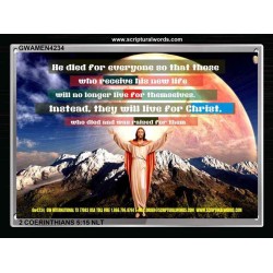 LIVE FOR CHRIST   Frame Scriptural Wall Art   (GWAMEN4234)   