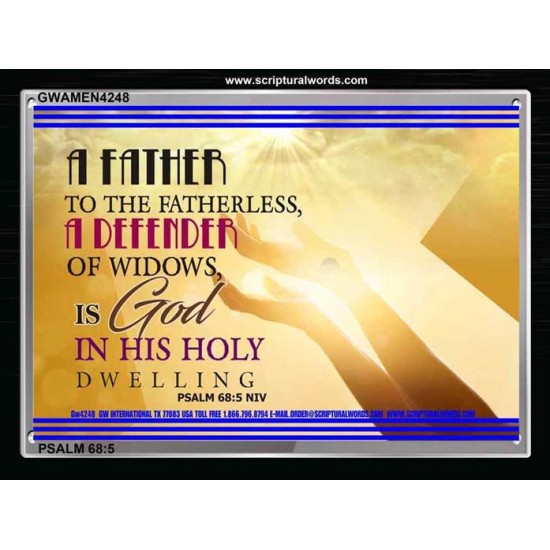 A FATHER TO THE FATHERLESS   Christian Quote Framed   (GWAMEN4248)   