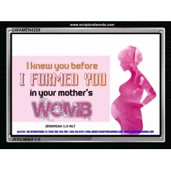 I FORMED YOU IN YOUR MOTHERS WOMB   Bible Verse Frame Online   (GWAMEN4259)   