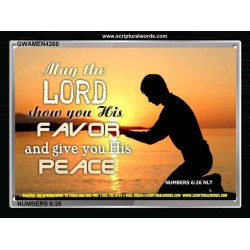 FAVOR AND PEACE   Scriptures Wall Art   (GWAMEN4260)   