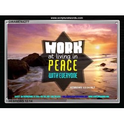 LIVE AT PEACE WITH EVERYONE   Inspiration office art and wall dcor   (GWAMEN4277)   
