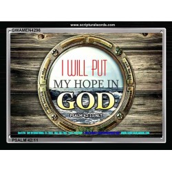 HOPE IN GOD   Bible Verses Framed Art   (GWAMEN4296)   