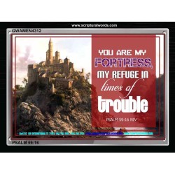 YOU ARE MY FORTRESS   Framed Bible Verses Online   (GWAMEN4312)   