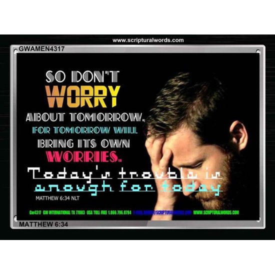 DO NOT WORRY   Bible Verse Frame Online   (GWAMEN4317)   