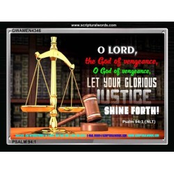 GOD OF VENGEANCE   Framed Scripture Dcor   (GWAMEN4346)   