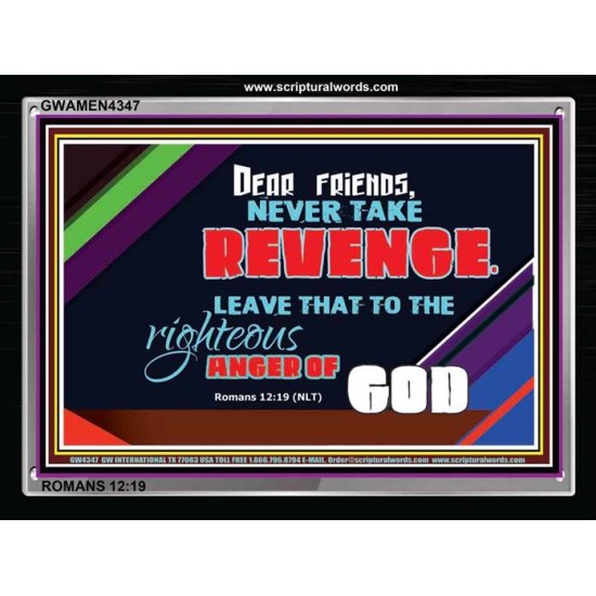 VENGEANCE BELONGS TO GOD   Frame Scriptures Dcor   (GWAMEN4347)   