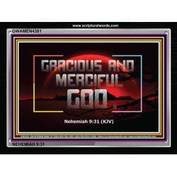 MERCIFUL GOD   Custom Contemporary Christian Wall Art   (GWAMEN4381)   