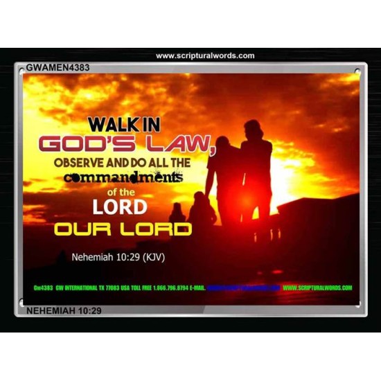 GODS LAW   Custom Wall Scripture Art   (GWAMEN4383)   