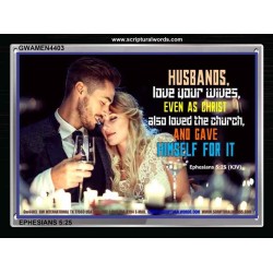 HUSBANDS AND WIVES   Unique Bible Verse Framed   (GWAMEN4403)   