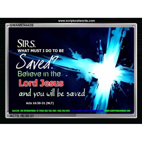 BELIEVE IN THE LORD   Inspirational Bible Verse Frame   (GWAMEN4430)   