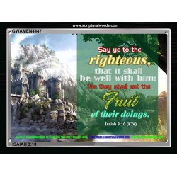 SAY YE TO THE RIGHTEOUS   Printable Bible Verses to Framed   (GWAMEN4447)   
