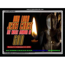 ARMOUR OF GOD   Bible Verse Frame Online   (GWAMEN4462)   