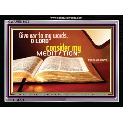 MEDITATION   Large Framed Scripture Wall Art   (GWAMEN4472)   