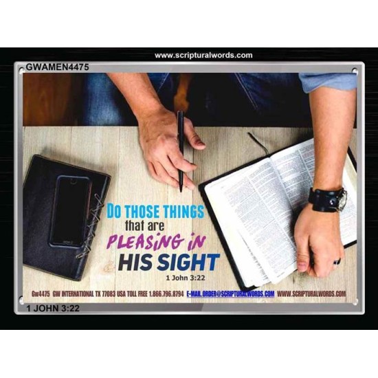 IN HIS SIGHT   Large Frame Scripture Wall Art   (GWAMEN4475)   