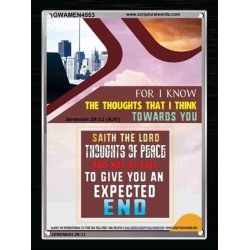 THE THOUGHTS THAT I THINK   Scripture Art Acrylic Glass Frame   (GWAMEN4553)   