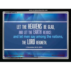LET THE EARTH REJOICE   Christian Framed Wall Art   (GWAMEN4673)   