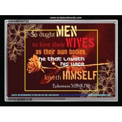 LOVE YOUR WIFE   Christian Quote Frame   (GWAMEN4724)   