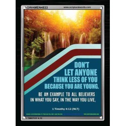 BE AN EXAMPLE TO ALL BELIEVERS   Scripture Wooden Frame Signs   (GWAMEN4833)   