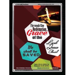 WE SHALL BE SAVED   Inspiration Wall Art Frame   (GWAMEN4944)   "25X33"