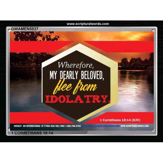 FLEE IDOLARY   Modern Christian Wall Dcor Frame   (GWAMEN5037)   