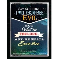 WAIT ON THE LORD   Bible Verses Frame Online   (GWAMEN5177)   "25X33"