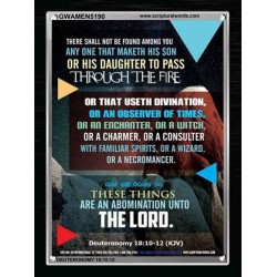 ABOMINATION UNTO THE LORD   Scriptures Wall Art   (GWAMEN5190)   