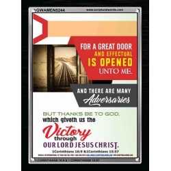 A GREAT DOOR AND EFFECTUAL   Christian Wall Art Poster   (GWAMEN5244)   