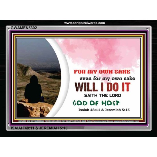 GOD OF HOST   Acrylic Glass Frame Scripture Art   (GWAMEN5302)   