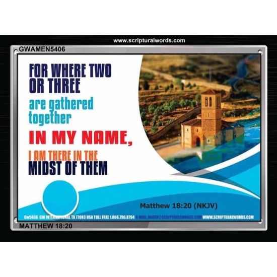 IN MY NAME   Religious Art Acrylic Glass Frame   (GWAMEN5406)   