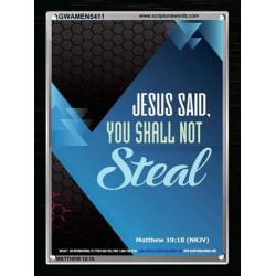 YOU SHALL NOT STEAL   Bible Verses Framed for Home Online   (GWAMEN5411)   