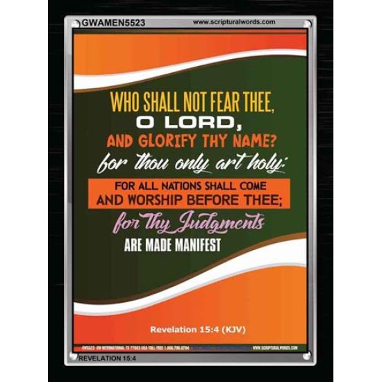 WHO SHALL NOT FEAR THEE   Christian Paintings Frame   (GWAMEN5523)   